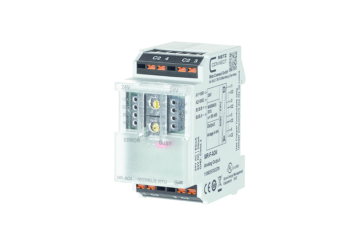 METZ CONNECT Analogaktor Modbus REG 2TE 110835130270 Basismodul 5mA 0-10V 4Ausg