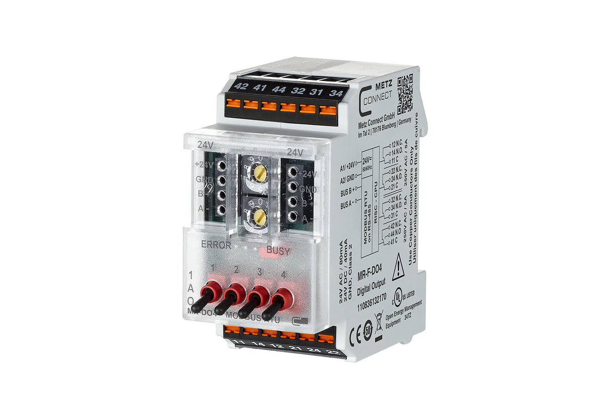 METZ CONNECT Kombi I/O Gerät Modbus REG 110836132170 4Ausg Handbedien LED