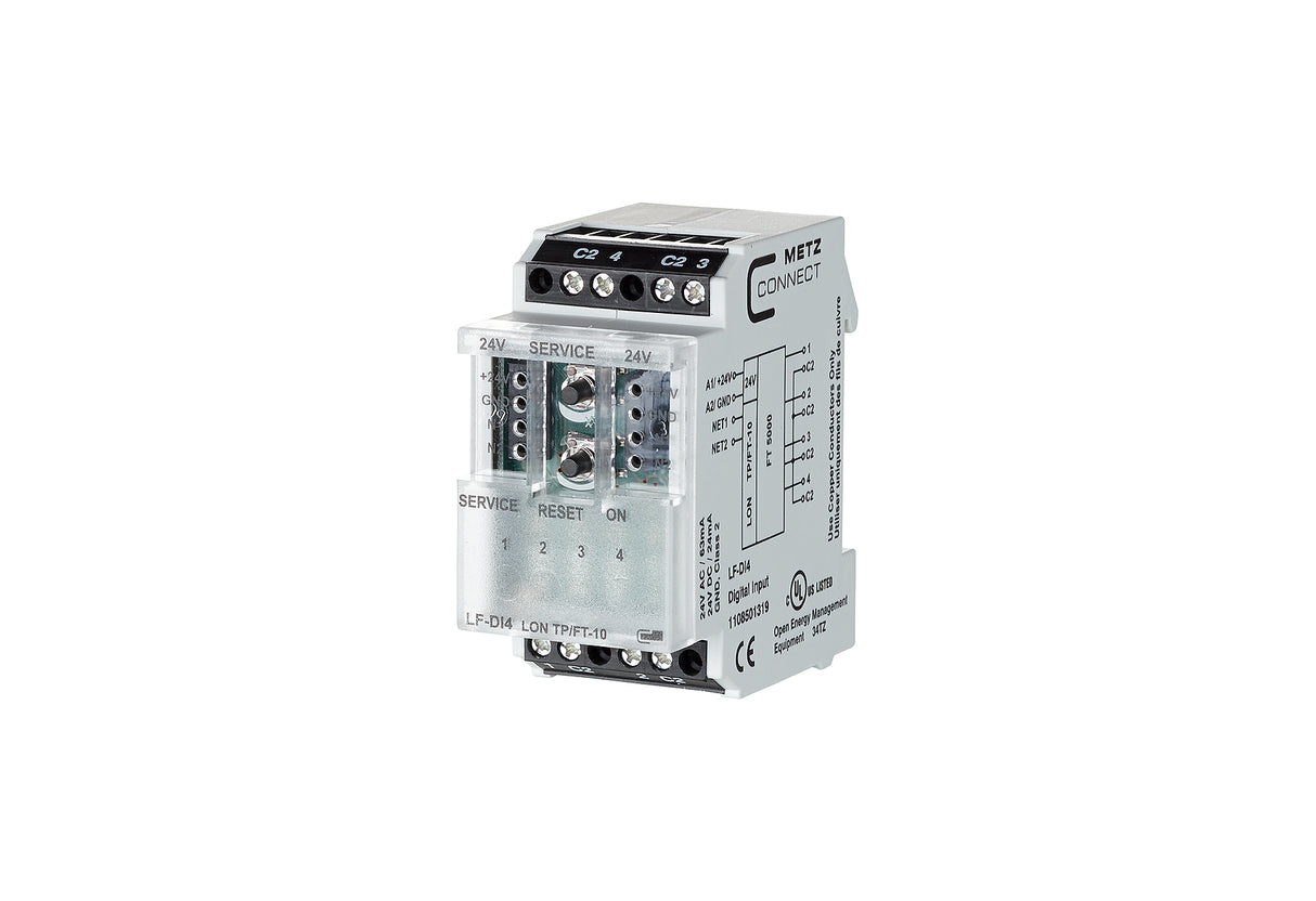 METZ CONNECT Kombi I/O Gerät LON REG LED 1108501319 4Eing