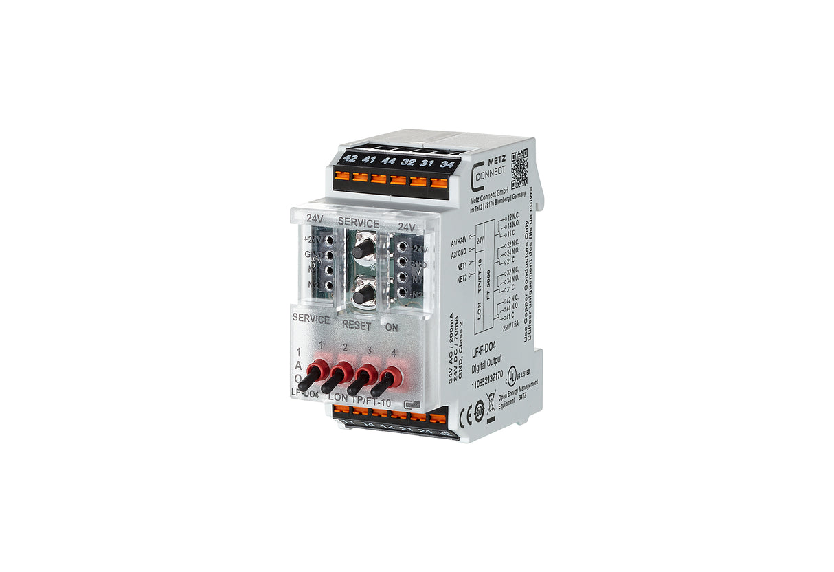 METZ CONNECT Schaltaktor LON REG 2TE 4f 110852132170 5A 22-26V Handbedien