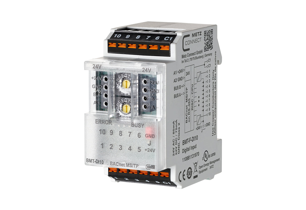 METZ CONNECT Binäreingang BACnet REG 2TE 110881131970 LED 10f