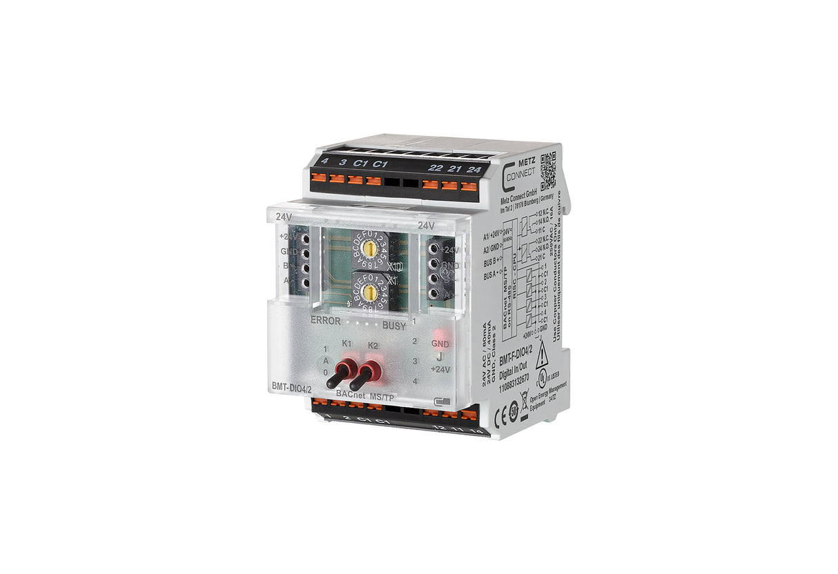 METZ CONNECT Kombi I/O Gerät BACnet REG 110883132670 4Eing Handbedien LED