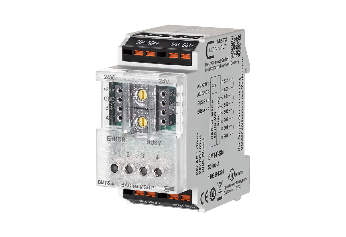 METZ CONNECT Binäreingang BACnet REG 2TE 1108891370 LED 4f