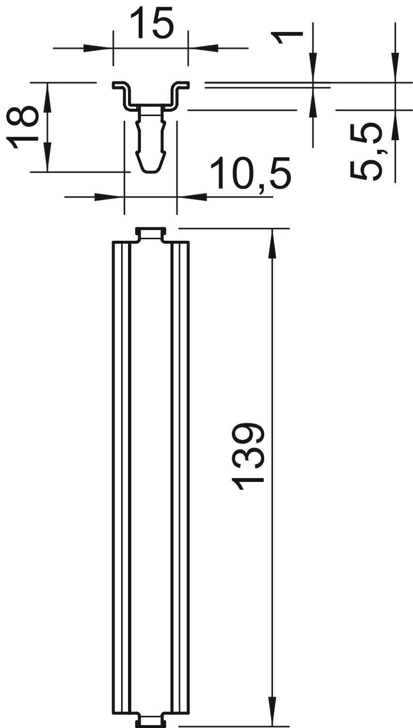 BETTERMANN Tragschiene ST TS15 L139mm 46277 T250 Q GTP