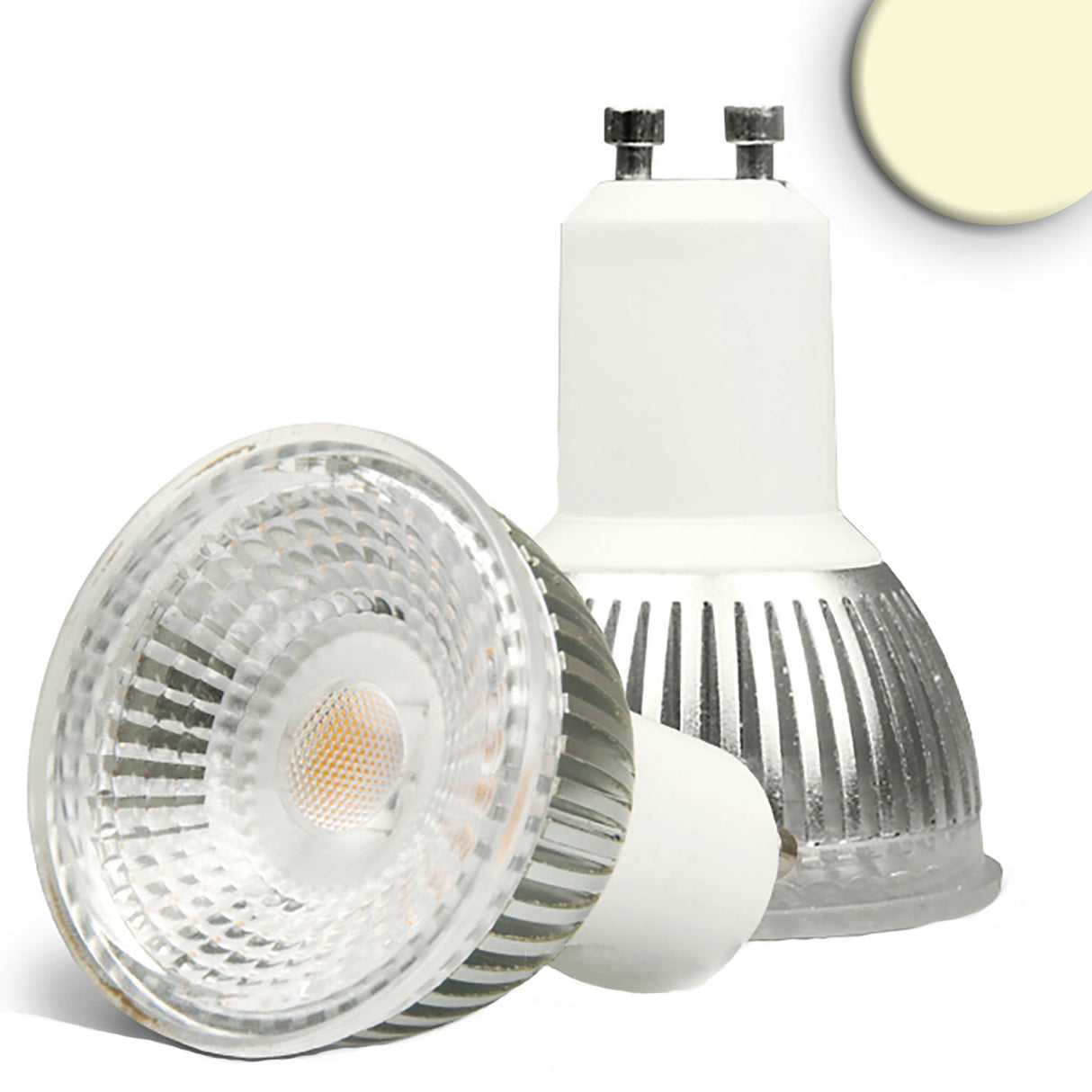 Isoled GU10 LED Strahler 6W GLAS-COB 70° warmweiß dimmbar