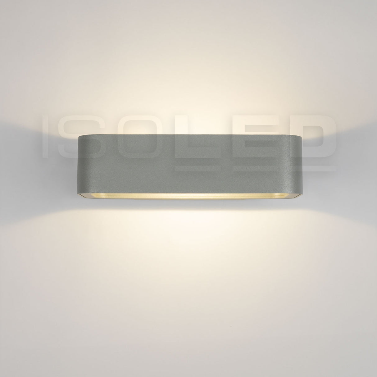 LED Wandleuchte Up&Down 1x7W CREE, IP54, silbergrau, warmweiß