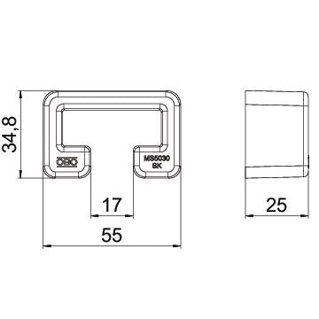 BETTERMANN Endkappe Kst C-Profil or MS5030 SK 34,8x55mm