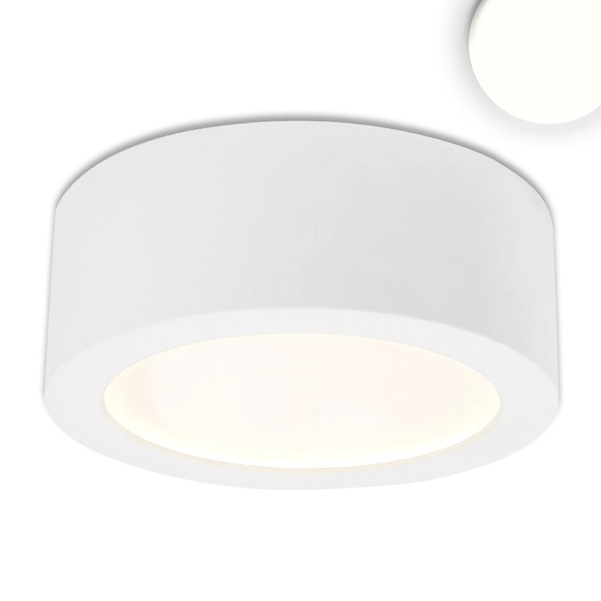 LED Aufbauleuchte LUNA 15W, weiß, rund, DN146, indirektes Licht, neutralweiß