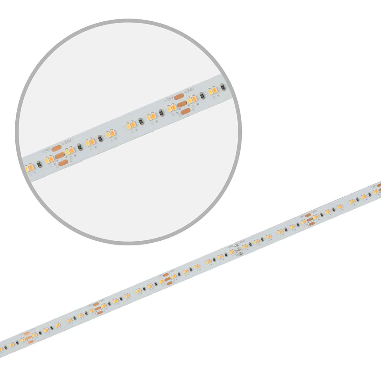 LED CRI923/950 Linear10 CCT Flexband, 24V DC, 10W ww + 10W kw, IP20, 5m Rolle, 240 LED/m