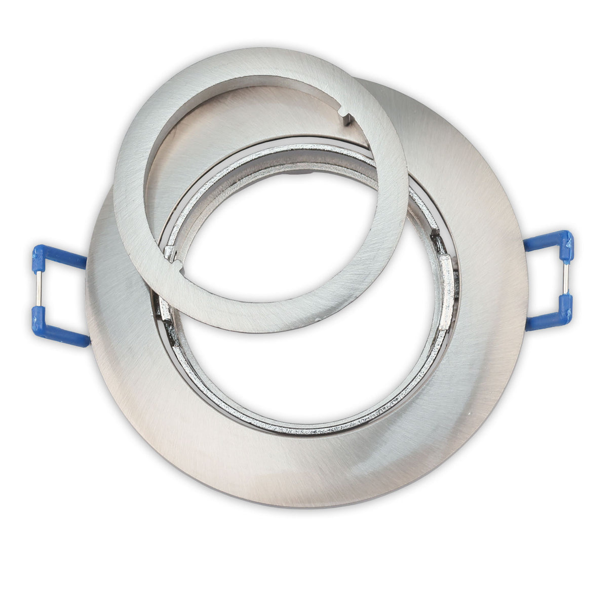 Einbaurahmen rund, Loch 68mm, Alu Nickel-Satin, für GU10/MR16 Spots