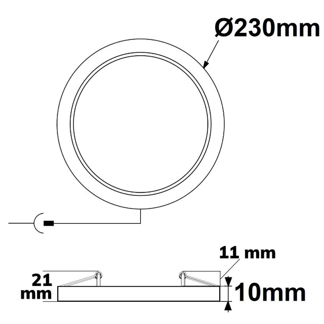 LED Downlight Flex 23W prismatisch 120° Lochausschnitt 50-210mm warmweiß dimmbar - Beleuchtung