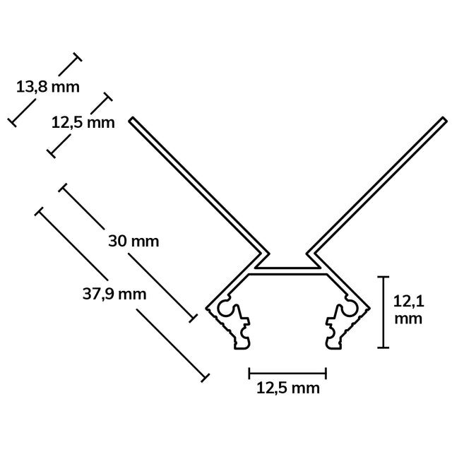 LED Trockenbauprofil Außeneck 300cm - Beleuchtung