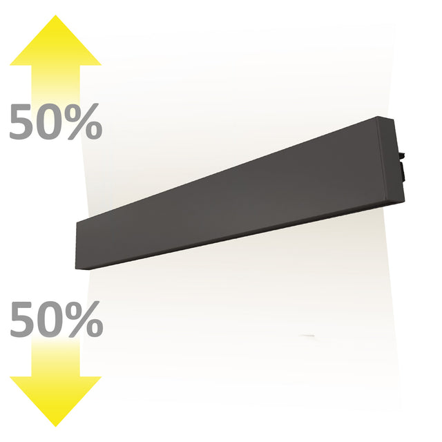 LED Wandleuchte Linear Up&Down 900 910mm 30W IP40 schwarz warmweiß - Beleuchtung