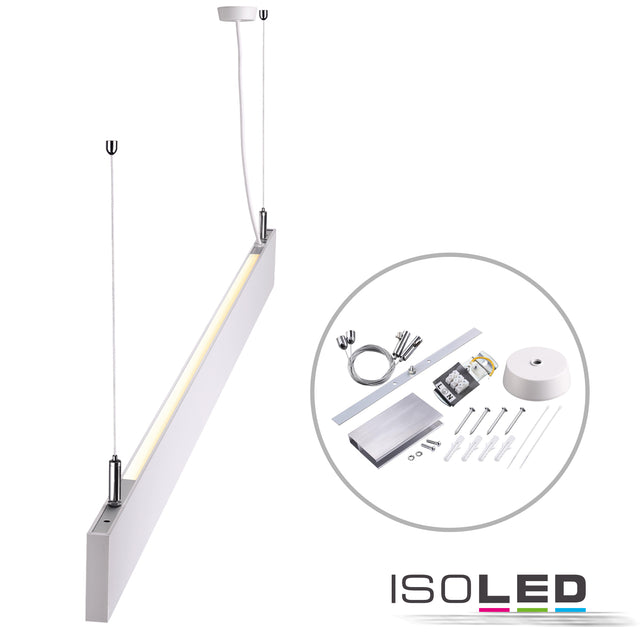 LED Hängeleuchte Linear Up&Down 1200 40W prismatisch linear- u. 90° verbindbar weiß neutralweiß - Beleuchtung