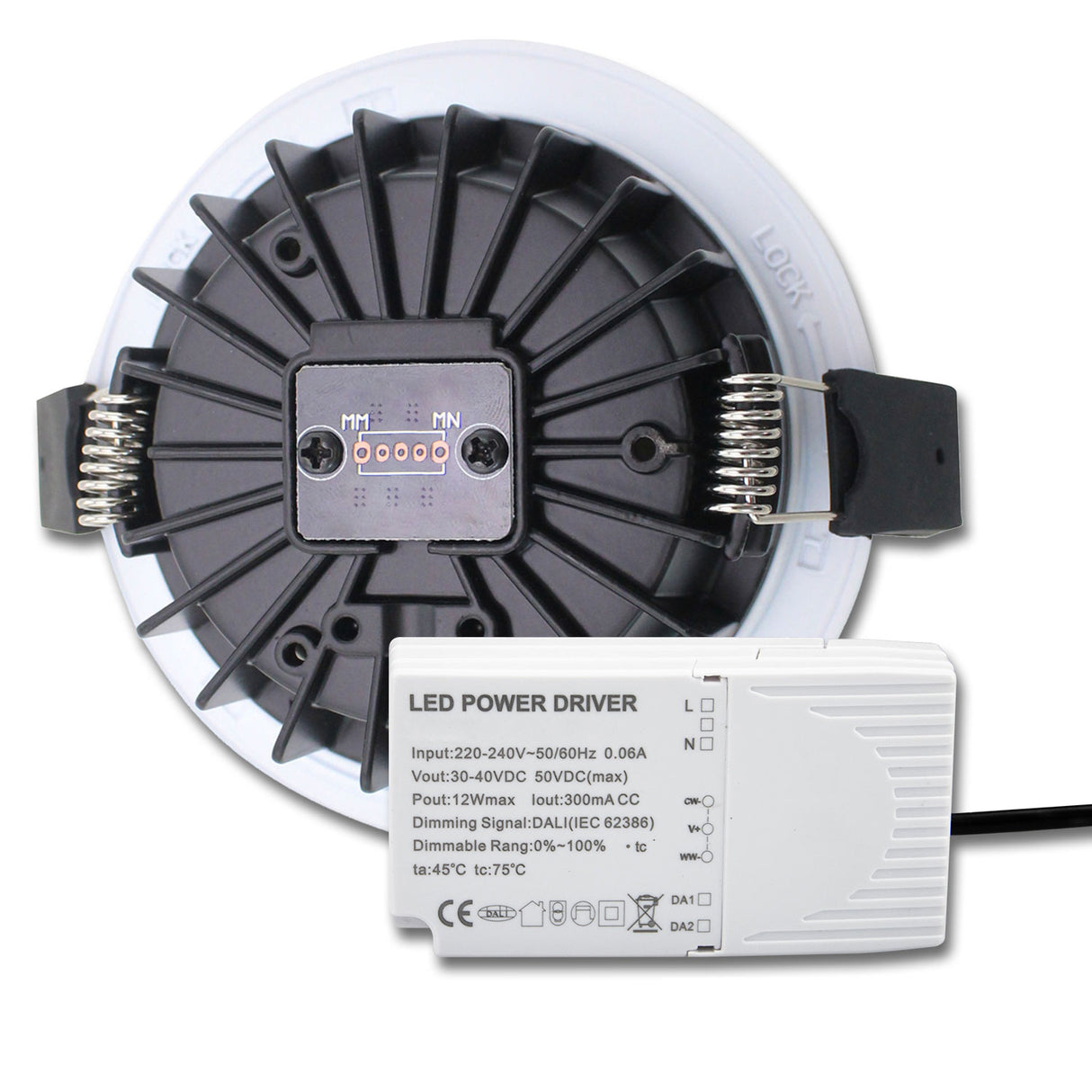 LED Einbaustrahler Sys-90, 12W, weißdynamisch 3000-4000K, DALI DT8 dimmbar (exkl. Cover)