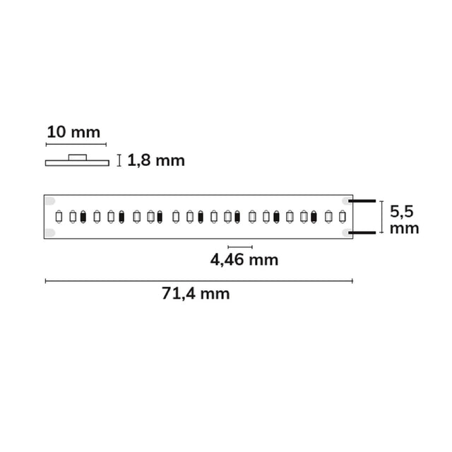 LED CRI90 SUNSET Dimm-to-warm (Spannungssenke) Flexband 24V DC 20W IP20 1800-2700K 224 LED/m - Beleuchtung