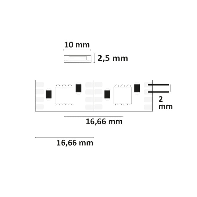 LED WS2815 Digital SPI Flexband 12V DC 8W IP20 RGB 5m Rolle 60 LED/m - Beleuchtung