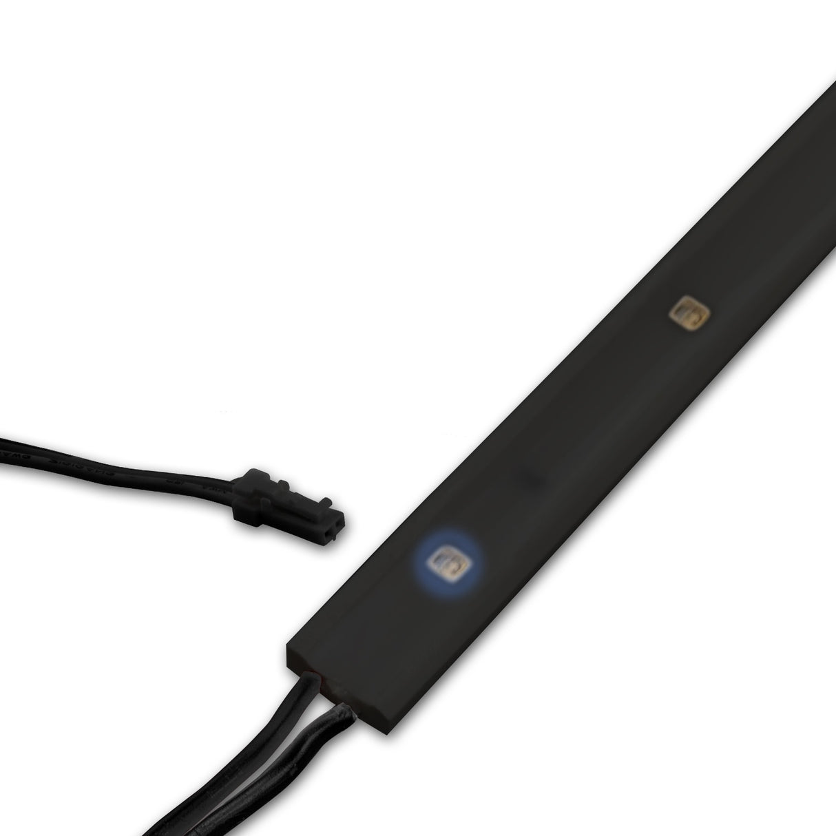 LED UV-C MiniAMP Flexband 270nm, 12V DC, 6W, IP54, 116cm, schwarz, eins. Kabel + maleAMP, 12 LED/m