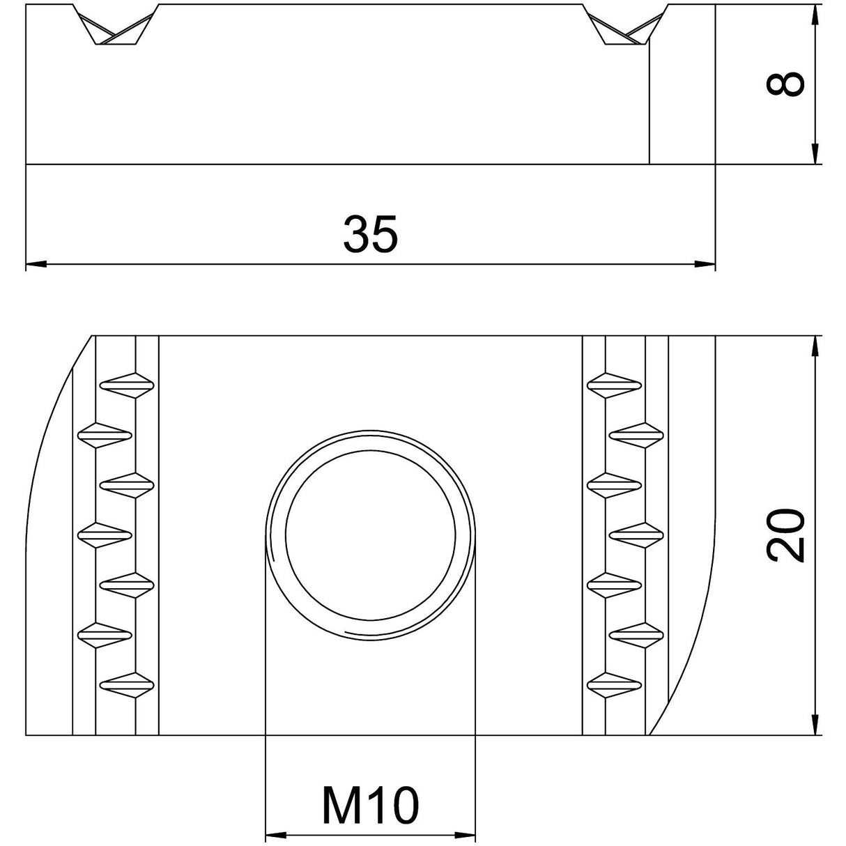 BETTERMANN Gleitmutter M10 VA unbeh MS41SN M10 A4