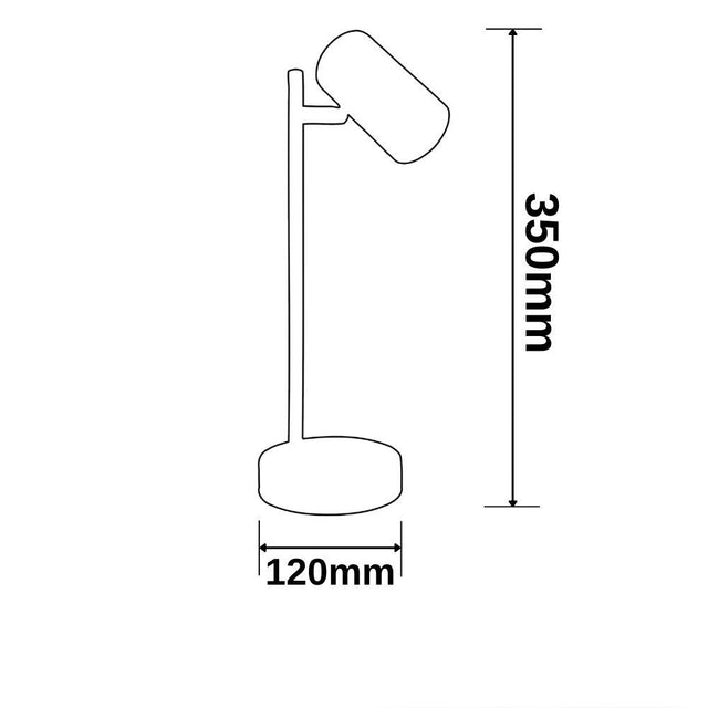 Tischleuchte nickel matt mit Schalter 1xGU10 Fassung exkl. Leuchtmittel - Beleuchtung