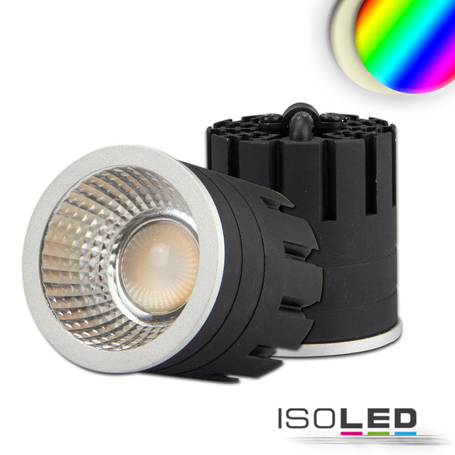 LED Spot RGB + 3000K GU10 8W 5-polig 24V DC silber 60° CRI80 - Beleuchtung