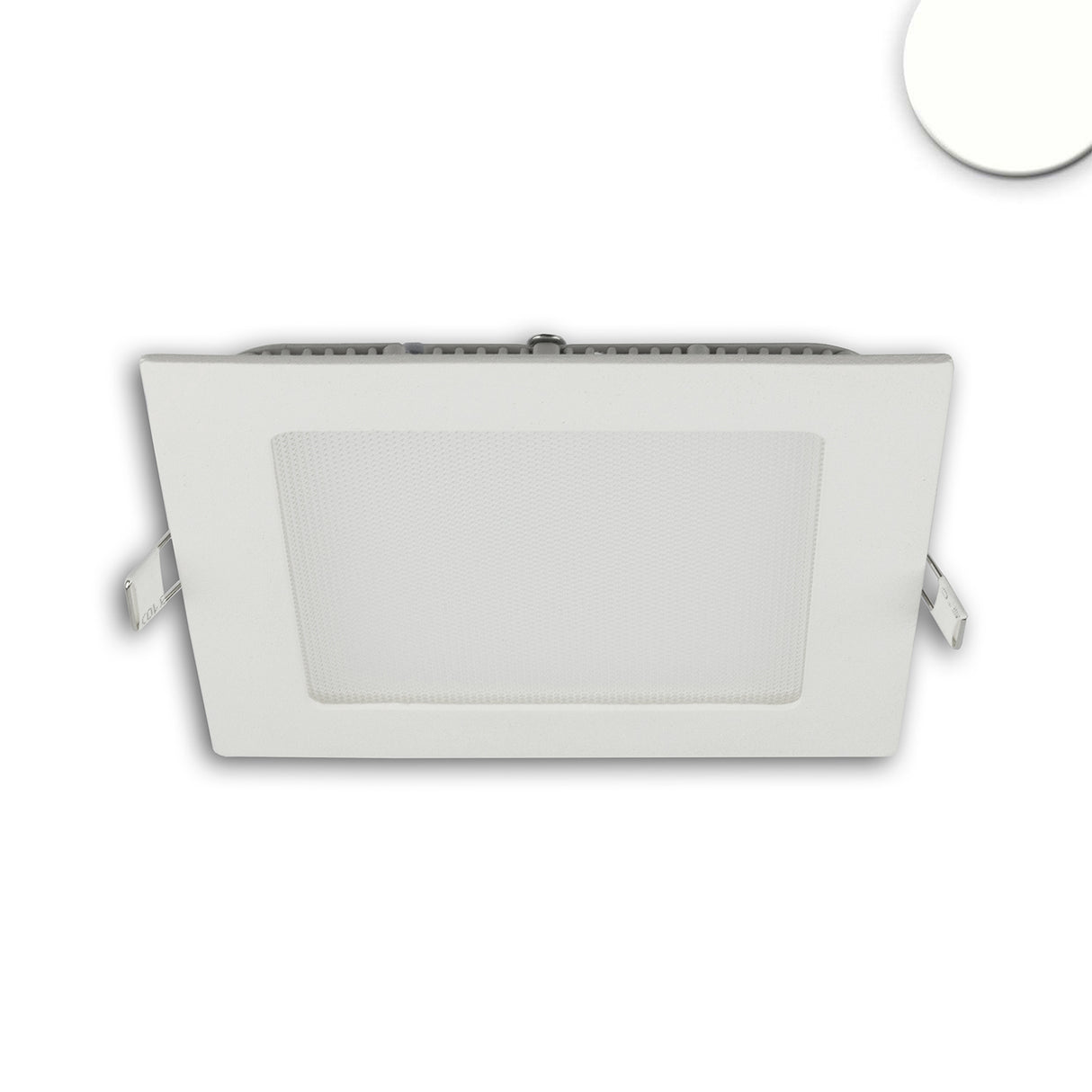 LED Downlight, 9W, eckig, ultraflach, blendungsreduziert, weiß, neutralweiß, dimmbar CRI90