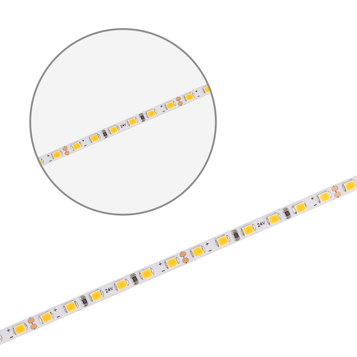 LED CRI819 Flexband, 24V DC, 15W, IP20, Amber, 5m Rolle, 120 LED/m