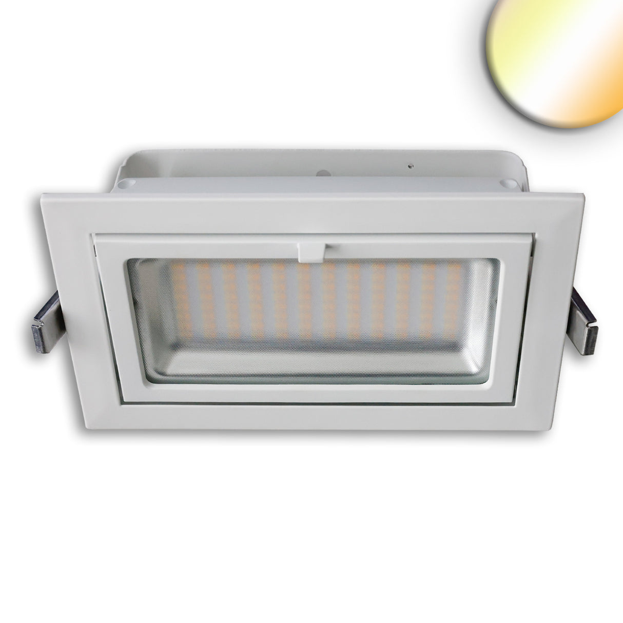 Isoled LED Shop-Downlight Box 32W ausschwenkbar weiß ColorSwitch 3000K 4000K 6000K dimmbar