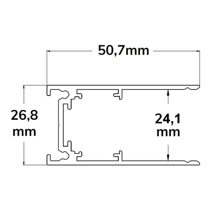Track48 Aufbauschiene schwarz 200cm 4-polig inkl. Endkappen und Schutzcover - Beleuchtung