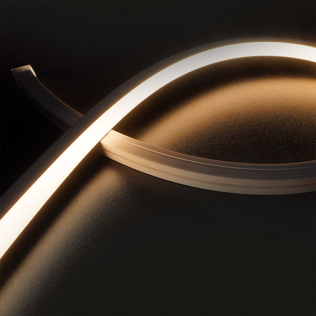 Trennstelle: 50mm mit je 7 SMD | Pitch (Lichtpunkt Mitte-Mitte): 7,14mm | max. Flexbandlänge pro Einspeisung: 5m | Längentoleranz + Wärmeausdehnung: 1% | kein Kühlprofil erforderlich | ohne Klebeband! | Silikon Verguss | BESONDERHEIT: 30cm 2-pol. Mantelleitung einseitig, weiß, Anschluß stirnseitig, offene Litze | HINWEIS: in der Breite und Höhe bündige Endkappen, vertikal biegbar (Biegeradius min. 60mm)