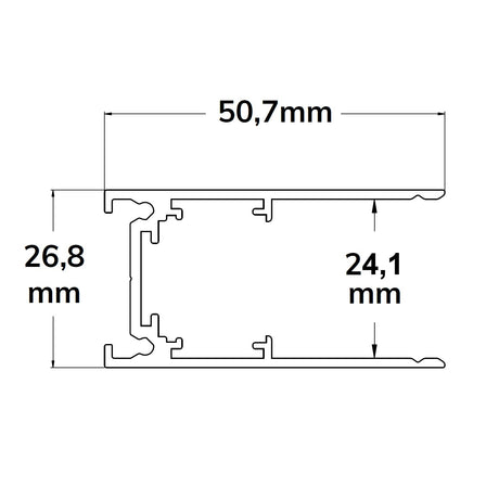 Track48 Aufbauschiene weiß 200cm 4-polig inkl. Endkappen und Schutzcover - Beleuchtung