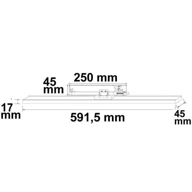 3-PH Linearleuchte prismatisch 60cm 32W schwarz 3000|3500|4000K CRI90 dimmbar - Beleuchtung