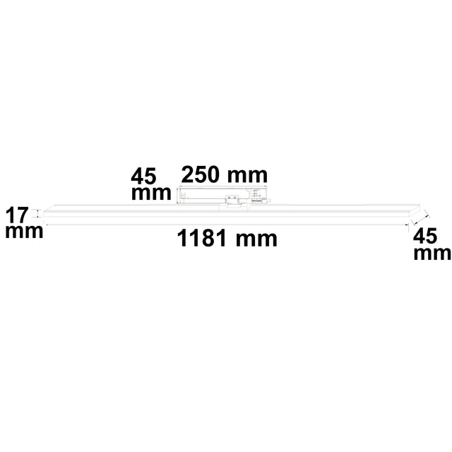 3-PH Linearleuchte prismatisch 120cm 42-56W schwarz 3000|3500|4000K CRI90 - Beleuchtung