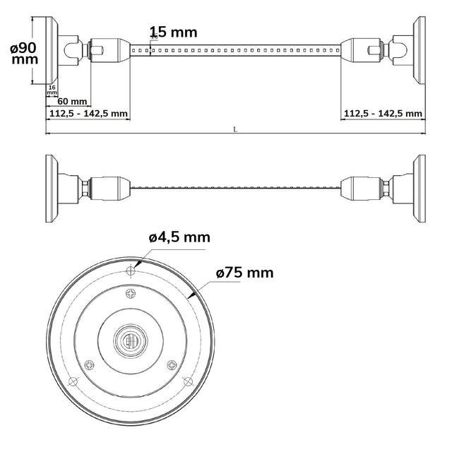 SKYFLEX LED Spannsystem 20m schwarz - Beleuchtung