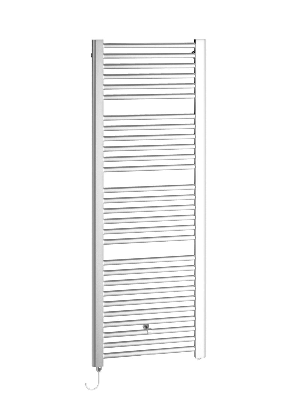 Kermi Elektro-Badheizkörper Basic-E, gerade, fks weiß rechts, 800 Watt, 1770x599 mm (HxL), glanzsilber, E0E10180060WJXK