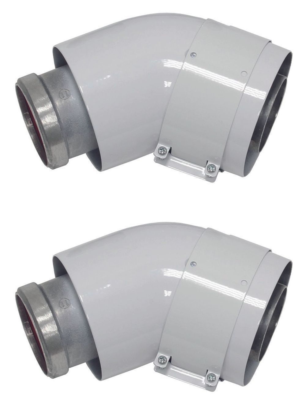 Vaillant Bogen 45 Grad (2 St.) turboTEC Luft-/Abgasführung, Alu, 60/100 mm, 303809