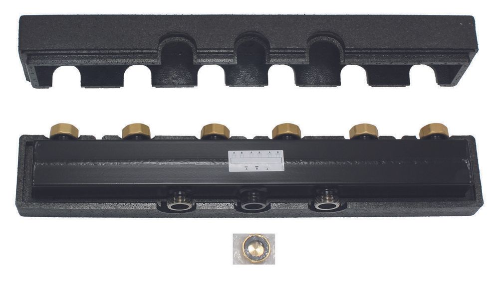 Vaillant Verteilerbalken für Anschluss von 3 Rohrgruppen, 307597