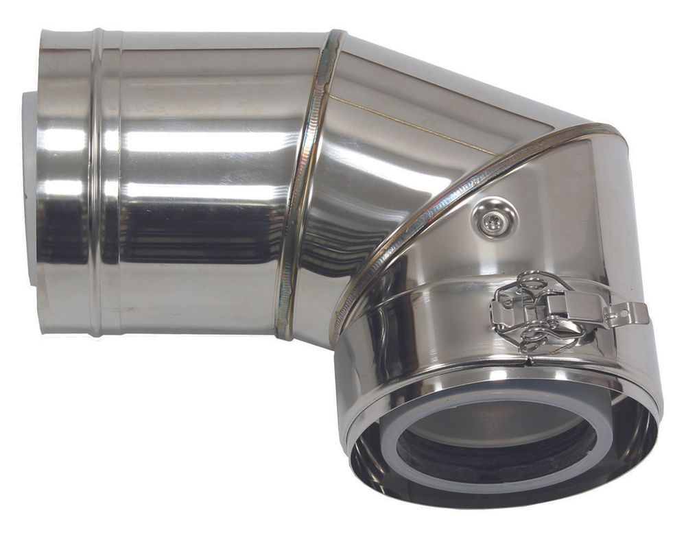 Vaillant Bogen 87 Grad, 80/125 mm für Fassadenverlegung konz. PP/Edelstahl, 0020042756