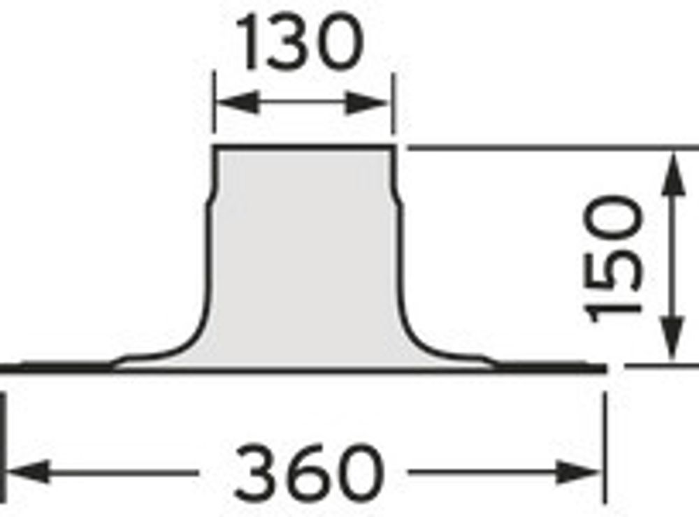 Vaillant Flachdachkragen für senkrechte Dachdurchführungen, 009056