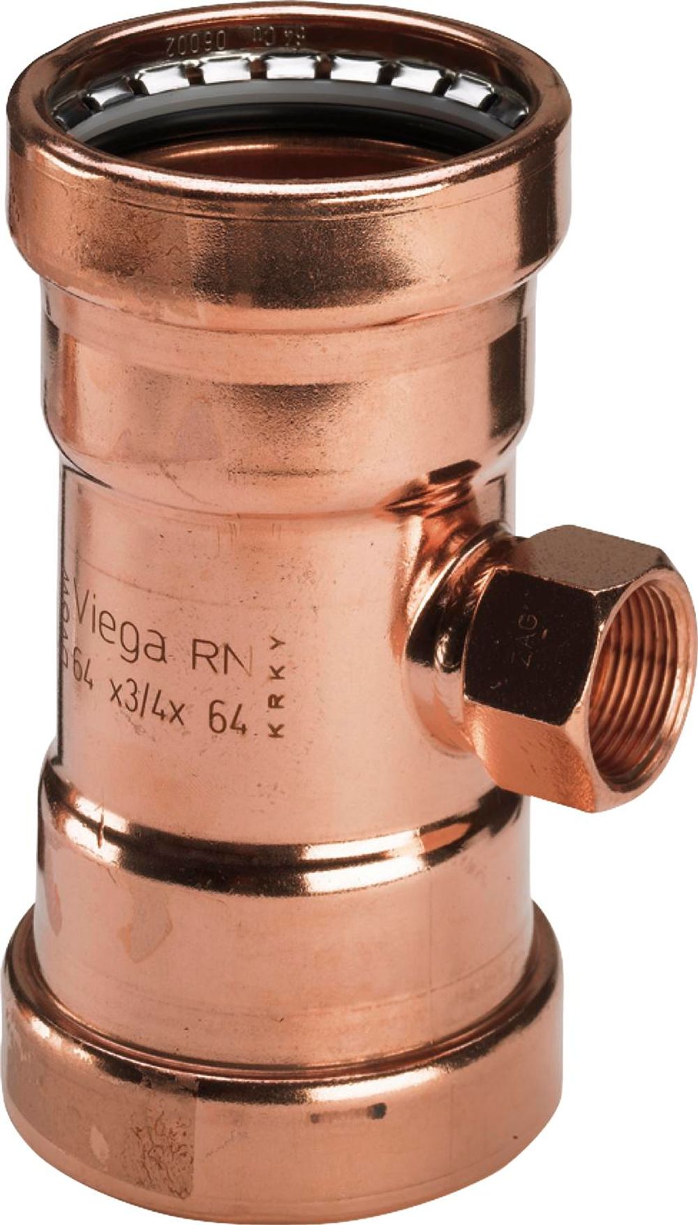 Viega Profipress XL-T-Stück, d1 64,0, Rp 3/4, d2 64,0 Kupfer Modell 2417.2XL, 577704