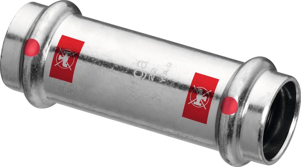 Viega Prestabo-Schiebemuffe, d 28mm Stahl unlegiert, verzinkt Modell 1115.5, 558086