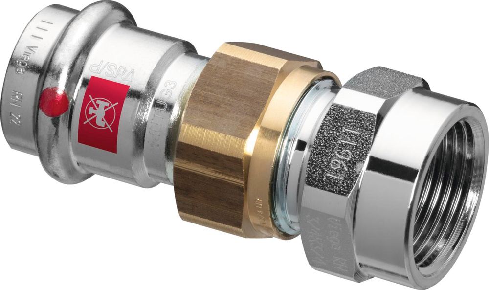 Viega Prestabo-Übergangsverschraubung, d 42mm, Rp 11/2 Stahl unlegiert, verzinkt Modell 1162, 643508