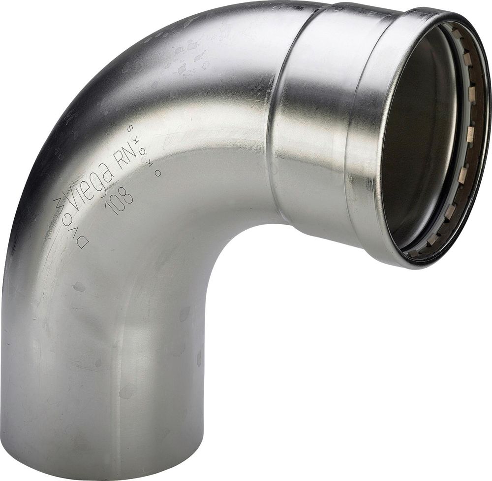 Viega Sanpress Inox XL-Bogen 90 Grad, d 88,9mm Stahl nichtrostend Modell 2316.1XL, 482633