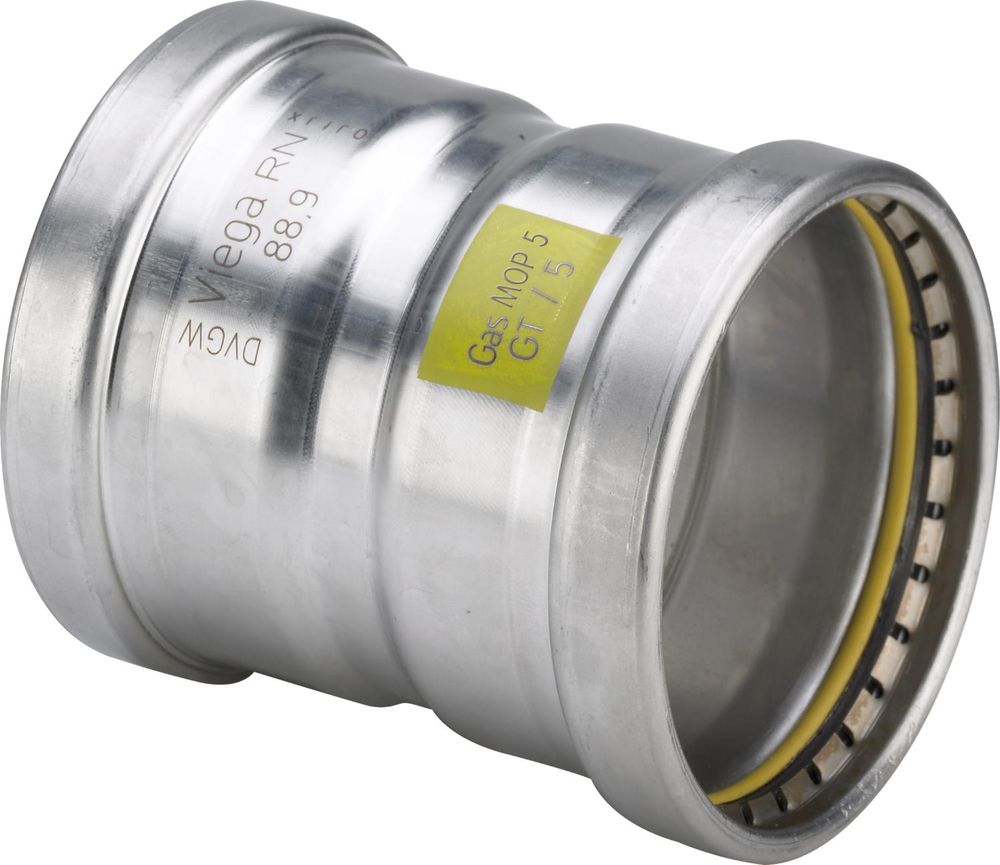 Viega Sanpress Inox G XL-Muffe, d 108,0mm Stahl nichtrostend Modell 0215XL, 578572