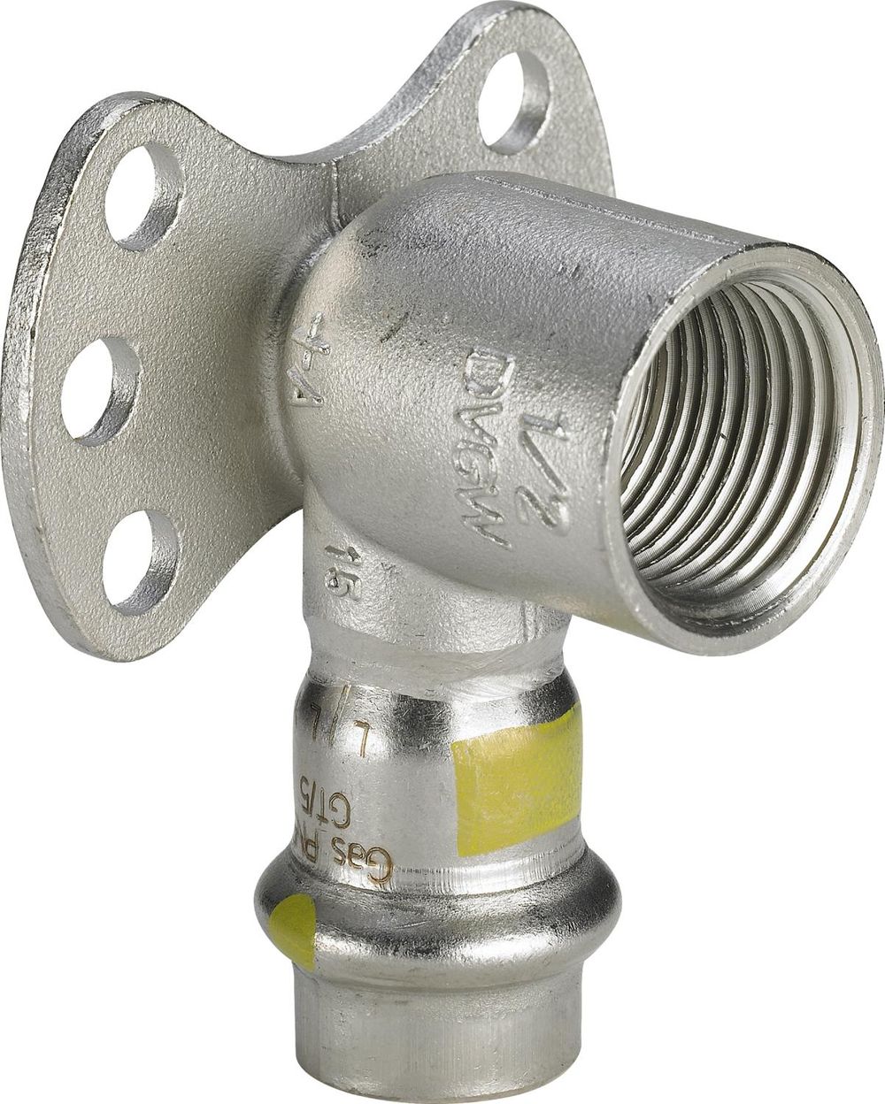 Viega Sanpress Inox G-Wandscheibe, d 15mm, Rp 1/2 Stahl nichtrostend Modell 0225.5, 487300
