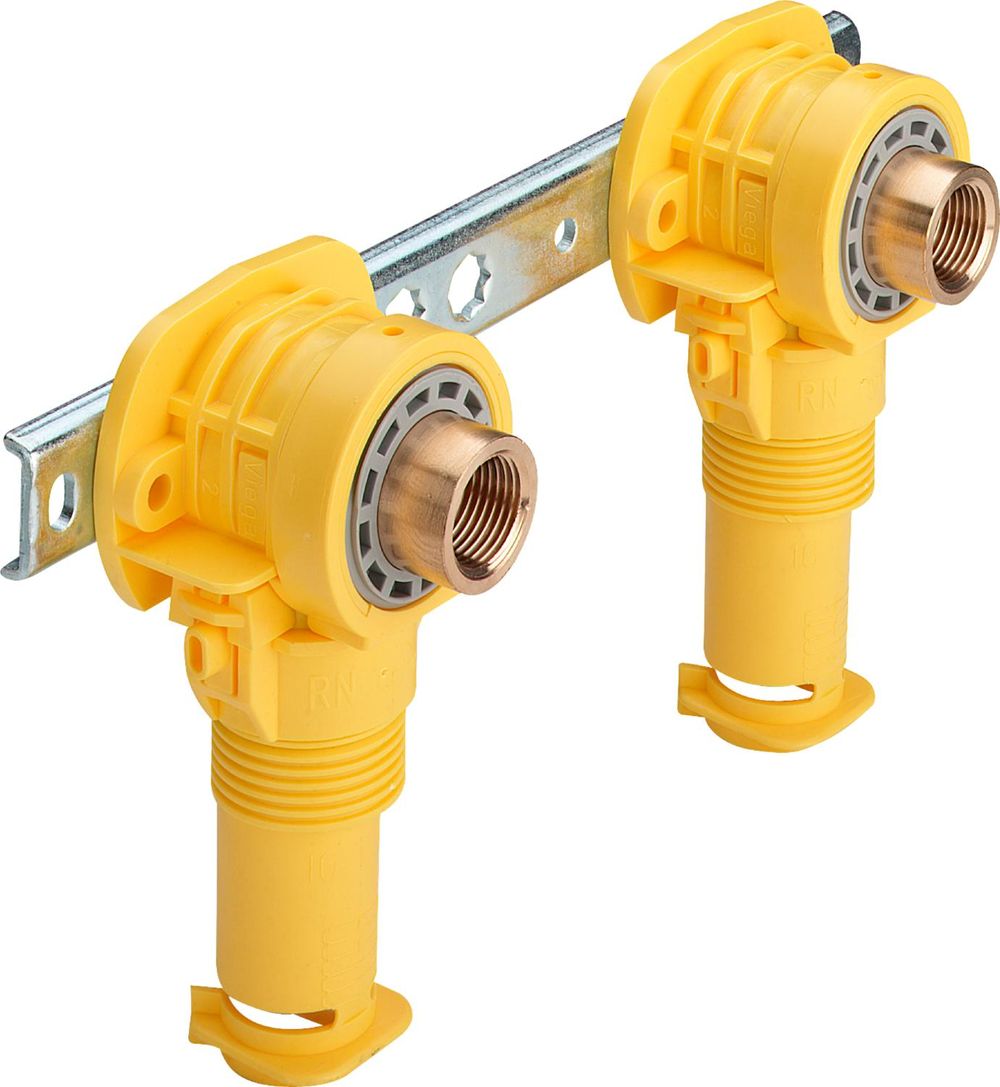 Viega Sanfix Fosta Sanfix P-Montageeinheit, d 16mm, Rp 1/2, Stichmaß 80/100/150 Rotguss, Stahl verzinkt Modell 2121.01, 302818