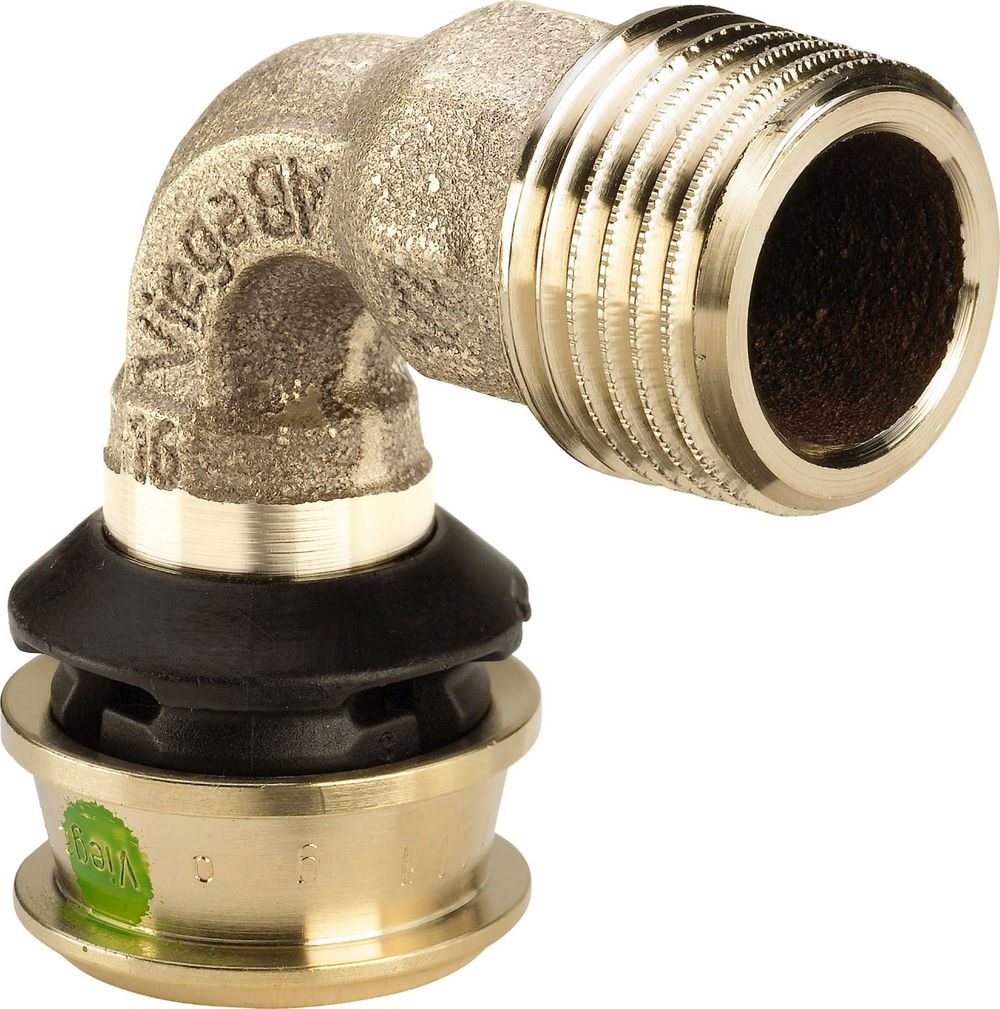 Viega Raxofix-Übergangsbogen 90 Grad, d 16mm, R 3/8 Siliziumbronze Modell 5314, 725556