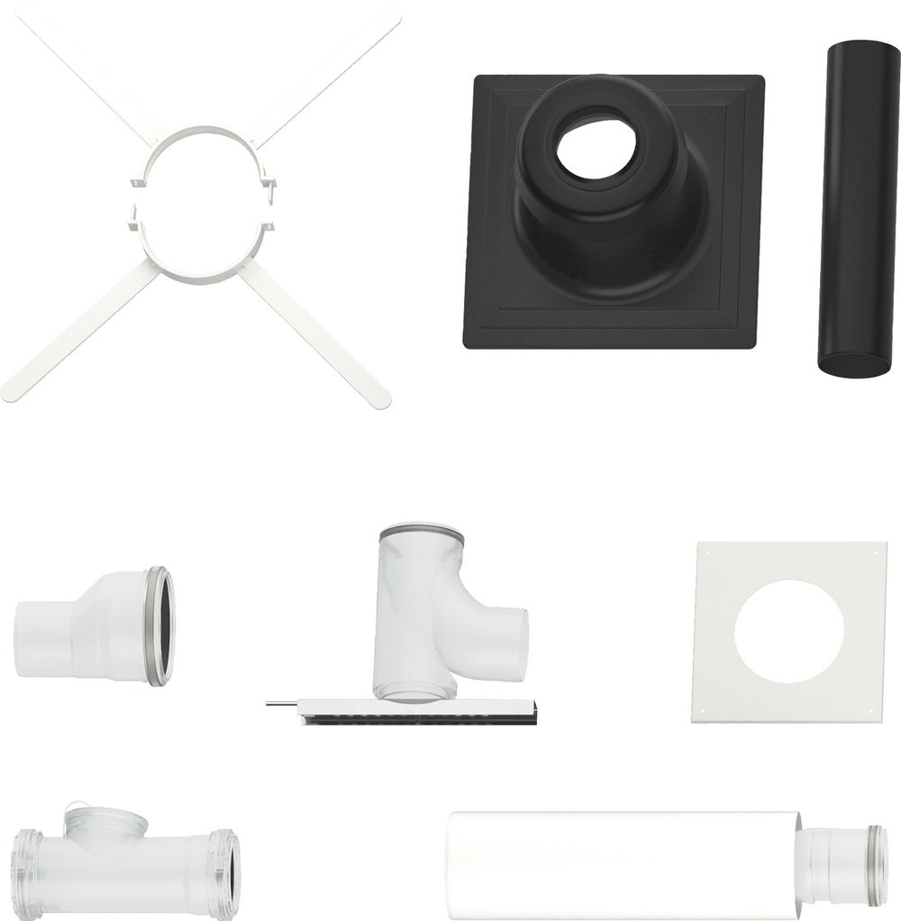 Bosch Abgaszubehör FC-Set110-B53 Grundbausatz B53, Kunststoff, d:110mm, 7738113176