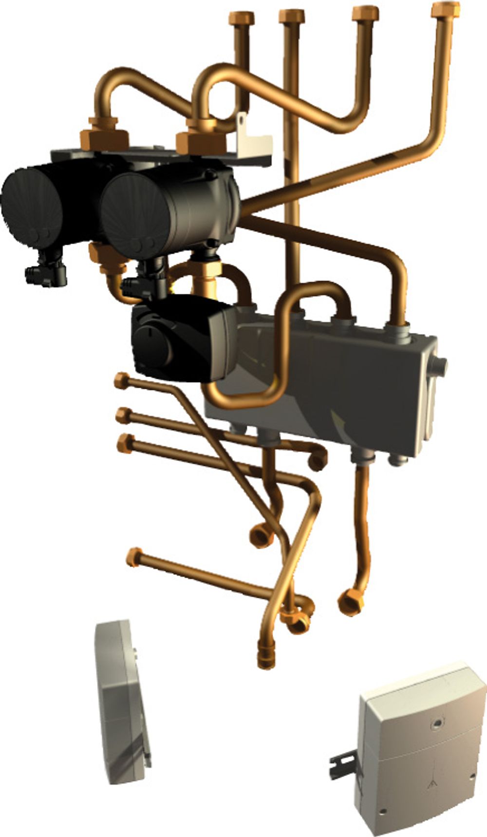 Bosch Installationszubehör CS 13 Anschlusssatz 2 HK, mit hydraul. Weiche, 7738112115