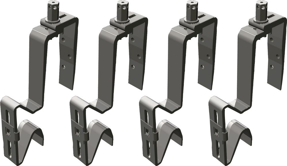 Bosch Zubehör Flachkollektoren FKA 3-2 Dachanbindung Pfannen/Biber, 4 Stück, 8718531023